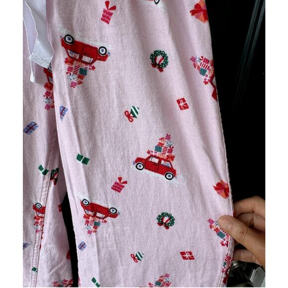 J. Crew Factory Sz XXS Pink Flannel Pajama Pants w/ Holiday Print Cozecore Soft - Picture 4 of 6